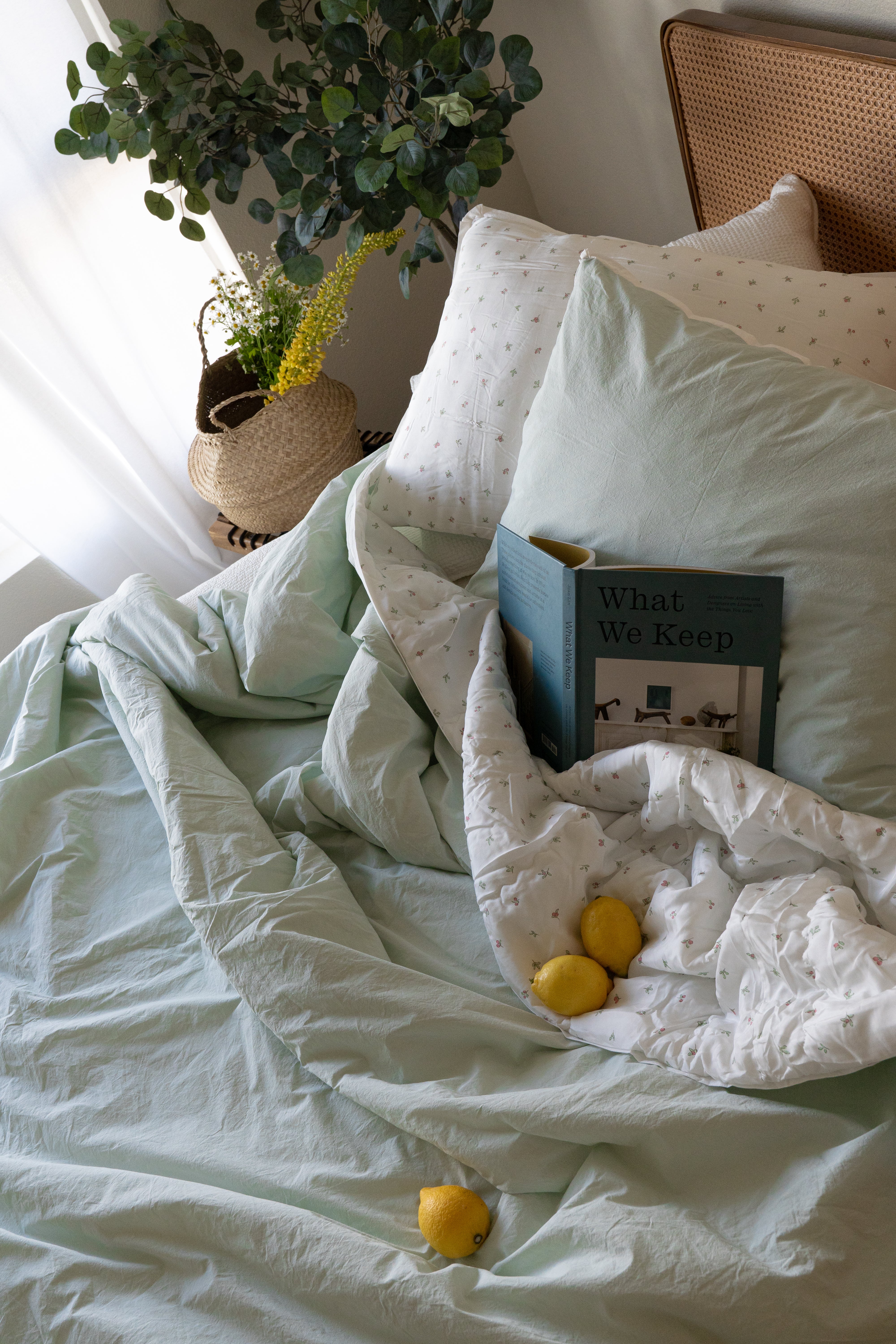 Pine Green Summer Pillowcases (set of 2)