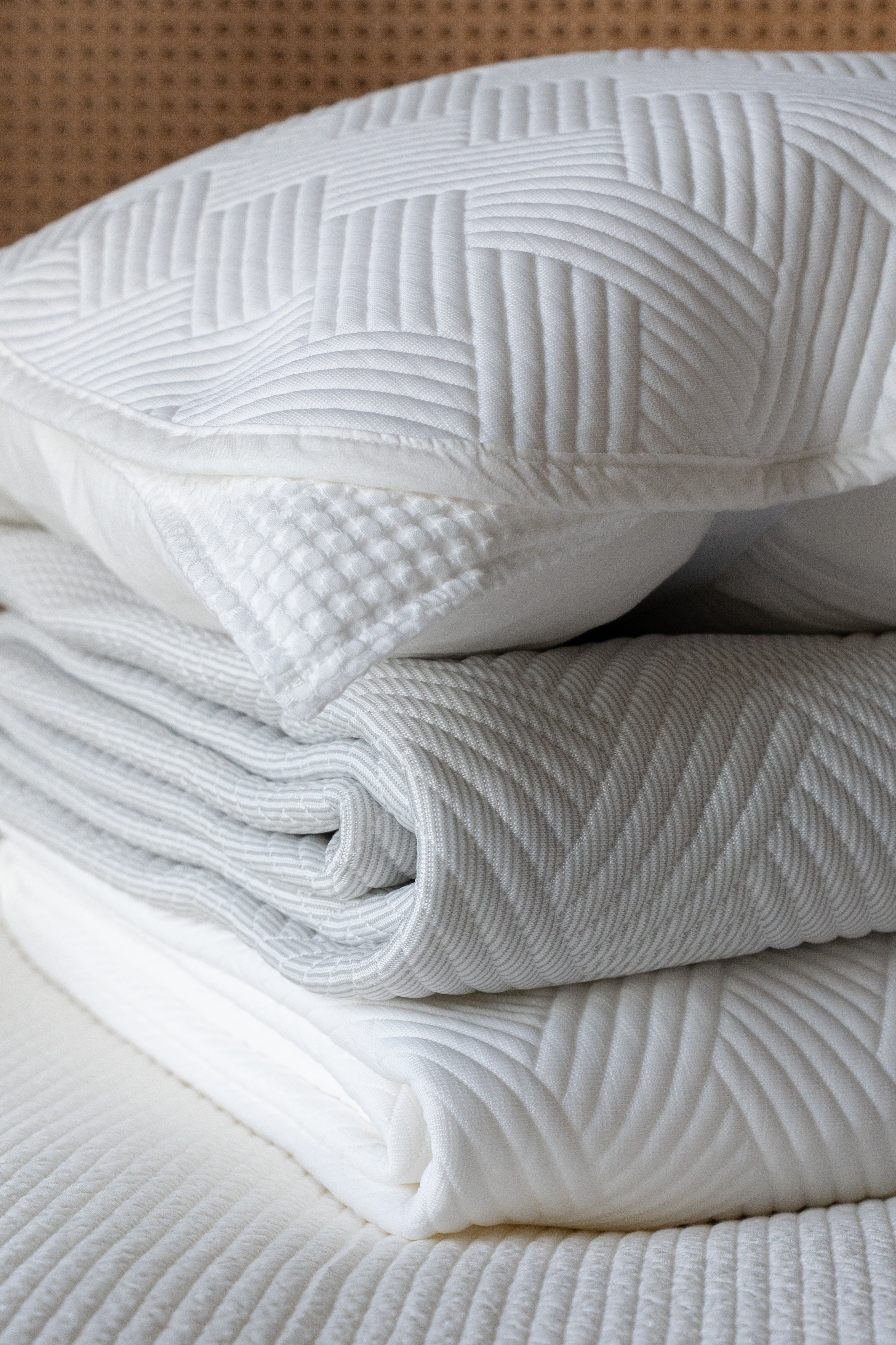 Fine Ridge Pillow Covers with Elastic Band  (Set of 2)